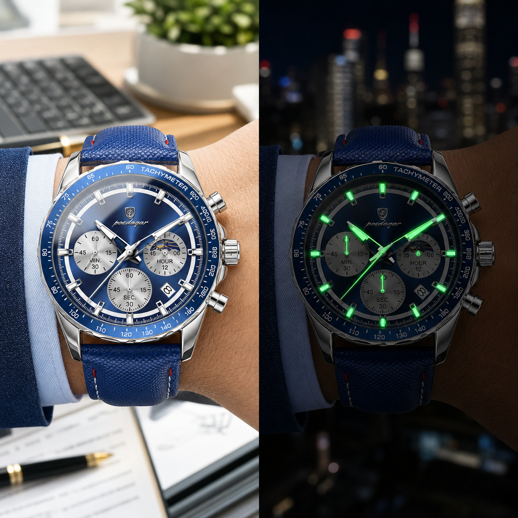 POEDAGAR Luminous Chronograph